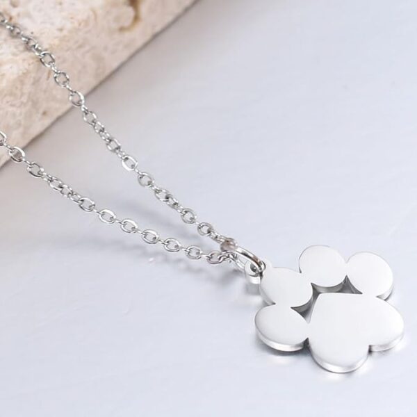Jude Jewelers Stainless Steel Cute Cat Dog Pet Paw Style School Class Party Necklace - Image 3