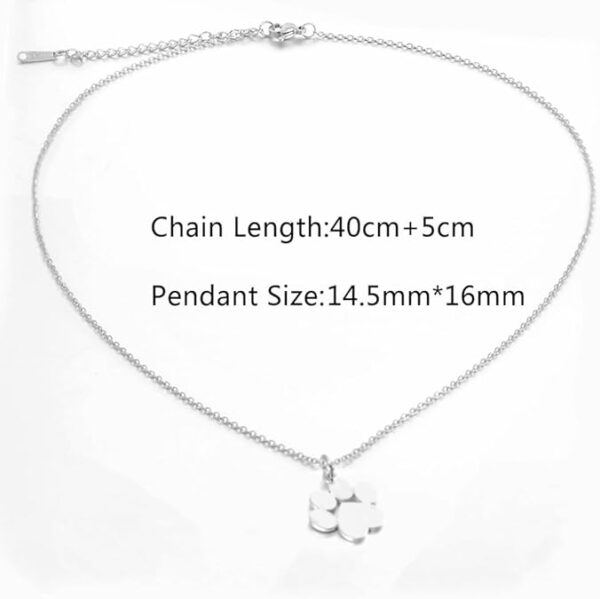 Jude Jewelers Stainless Steel Cute Cat Dog Pet Paw Style School Class Party Necklace - Image 2