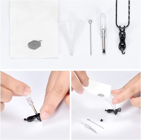 Pet Cremation Jewelry for Ashes Memorial Ash Jewelry Keepsake Cat Urn Pendants for Animal Ashes Necklace - Image 3