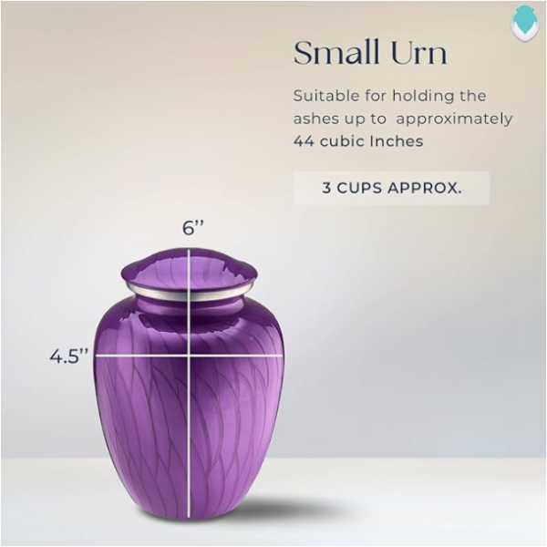 Embrace Portrait Urns for Pet Ashes, Cremation Urns for Pets, Vault with Custom Engraving I Pet urn with UV Printed Photo (Pearl Purple) - Image 6