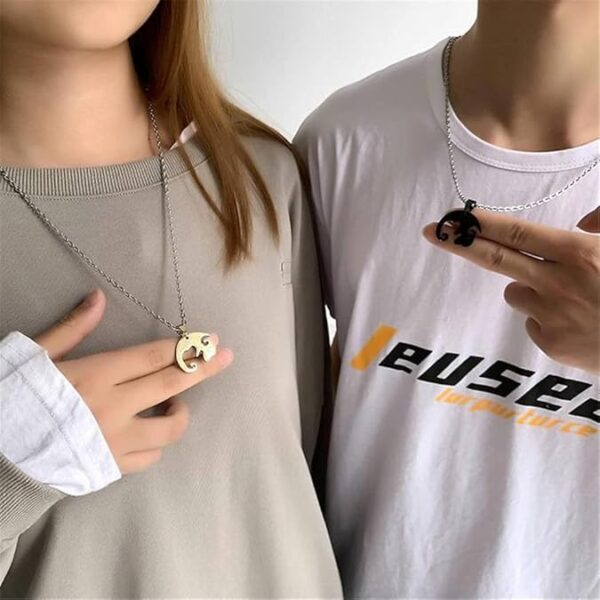 Dog Puppy Pendant Necklace Matching Animal Pet Yin Yang Puzzle Necklace for Women Men Long Distance Love Couple Friendship Necklace Jewelry 2Pcs Set - Image 4