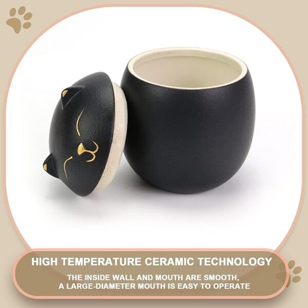 Cat Urn Dog Urn Sized 3.2x2.9 and 4.9x4.25. A Smiley-Cat Pet Urn with a Memoria Card.Cat Urns for Ashes for Your Pet (12 cu/in, Green) - Image 6