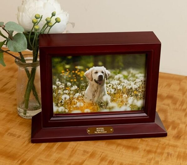 Deering Moments Custom Personalized Pet Urn for Ashes, Picture Frame Urn for Pets, Holds up to 50lb Pre Cremation Weight - Image 3